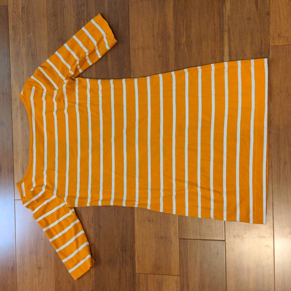 French Connection | EUC Orange Striped Mini Flower Dress - Picture 4 of 5
